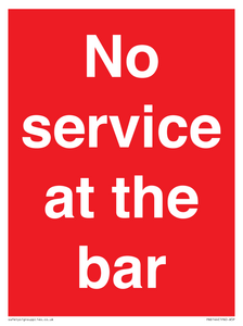 No service at the bar